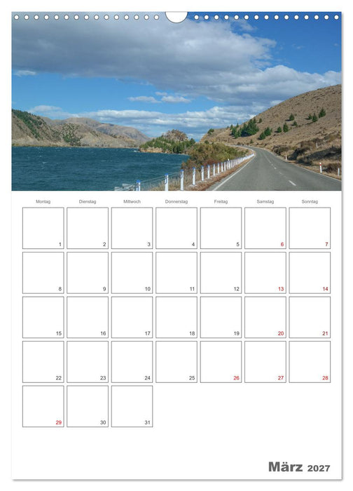 Neuseeland – Unterwegs auf Traumstraßen der Südinsel (CALVENDO Wandkalender 2027)