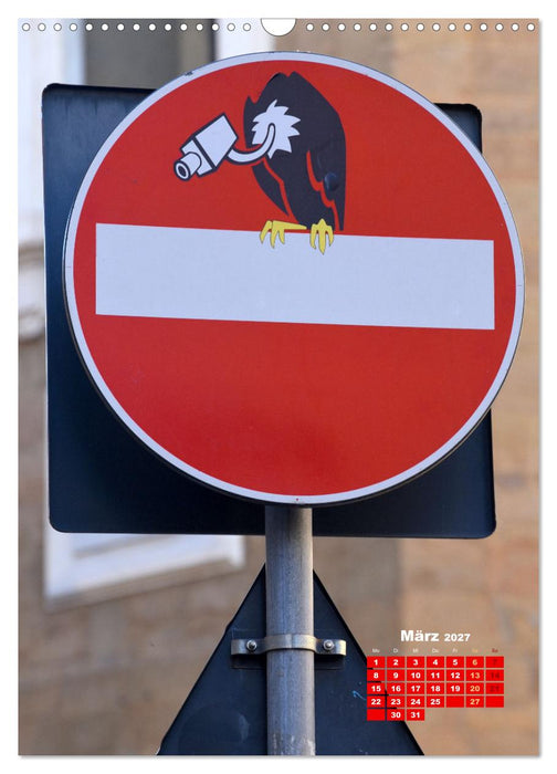 Clet Abraham gibt den Straßenschildern eine ganz neue Bedeutung (CALVENDO Wandkalender 2027)