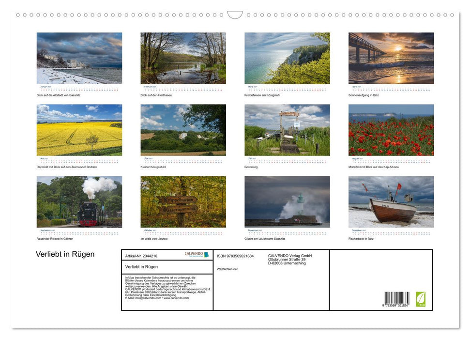 Verliebt in Rügen (CALVENDO Wandkalender 2027)