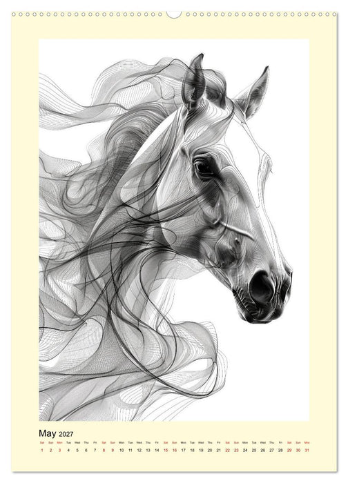 Sketchy Power Horses (CALVENDO Premium-Calendar 2027)