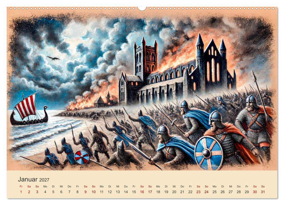 Die Wikingerzeit - Helden, Könige und Entdeckungen (CALVENDO Premium Wandkalender 2027)