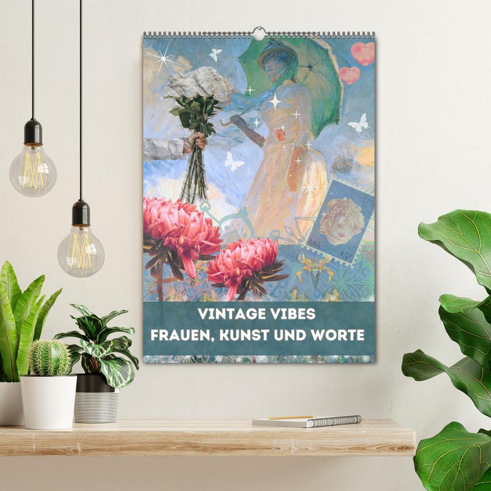 Vintage Vibes – Frauen, Kunst und Worte (CALVENDO Wandkalender 2027)