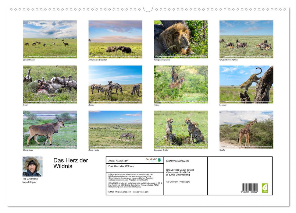 Das Herz der Wildnis (CALVENDO Wandkalender 2027)