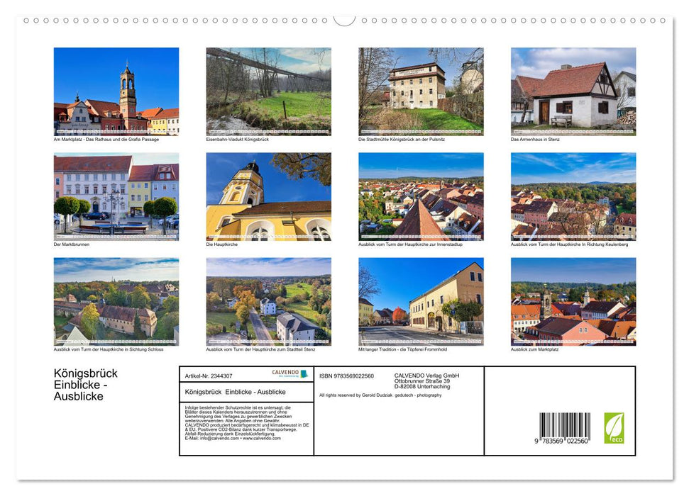 Königsbrück Einblicke - Ausblicke (CALVENDO Premium Wandkalender 2027)