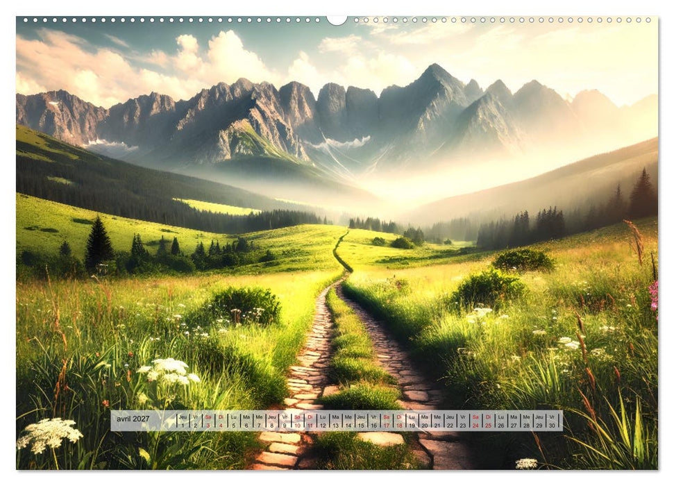 Trouver sa voie - Des paysages qui font rêver (CALVENDO Calendrier mensuel 2027)