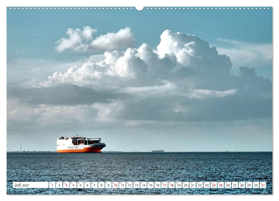 Am Elbdeich - Von Schiffen und Schafen (CALVENDO Premium Wandkalender 2027)