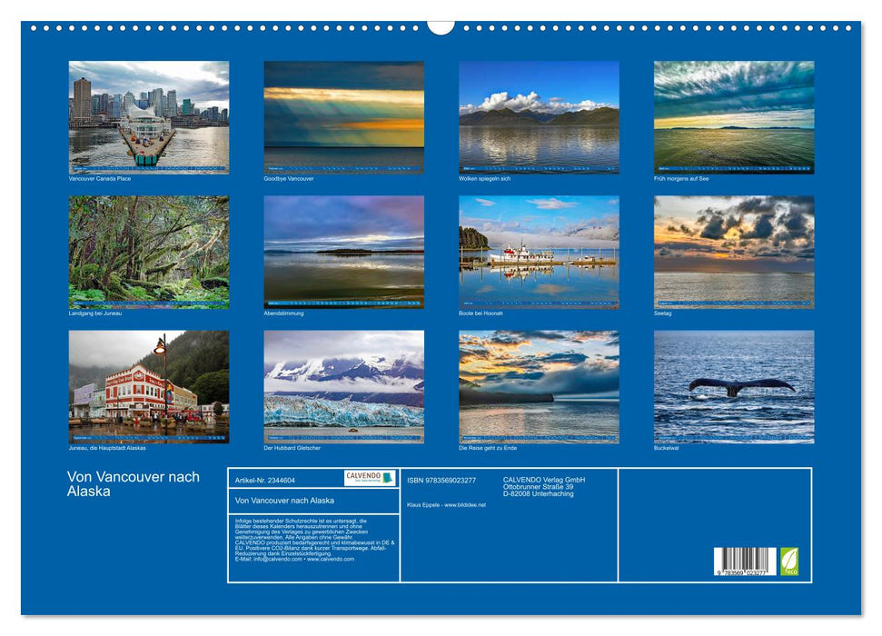 Von Vancouver nach Alaska (CALVENDO Wandkalender 2027)