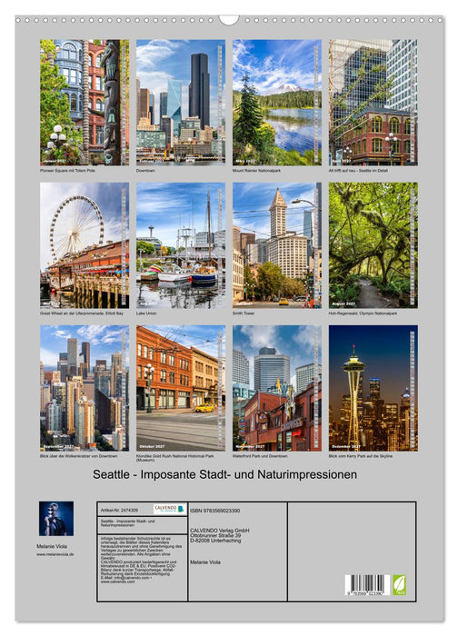 Seattle - Imposante Stadt- und Naturimpressionen (CALVENDO Wandkalender 2027)