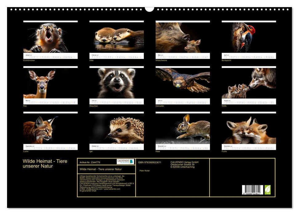 Wilde Heimat - Tiere unserer Natur (CALVENDO Wandkalender 2027)