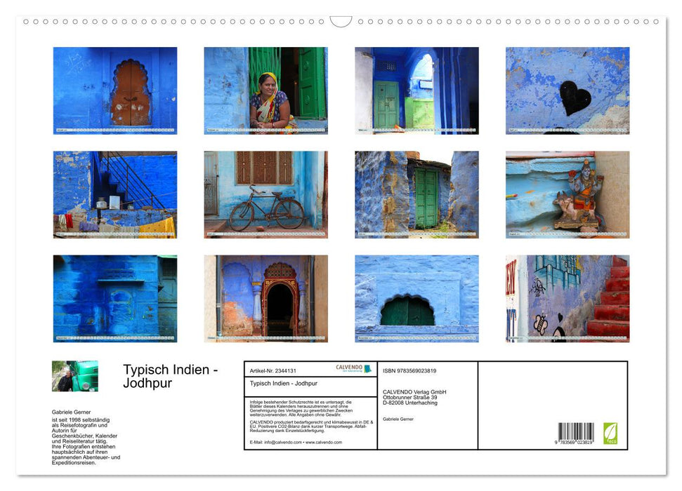 Typisch Indien - Jodhpur (CALVENDO Wandkalender 2027)