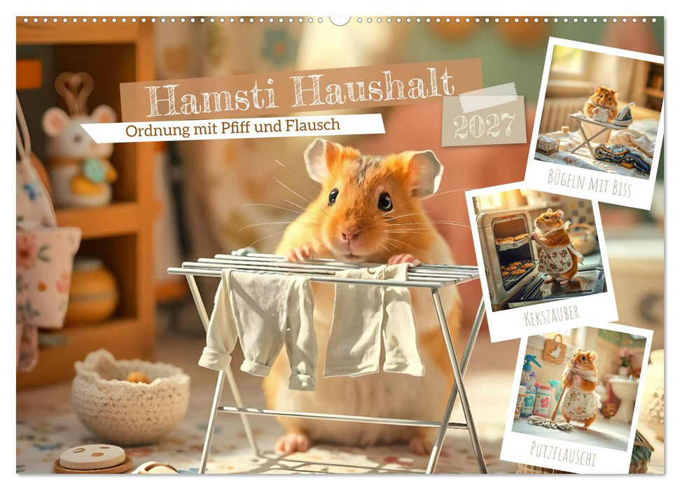 Hamsti Haushalt - Ordnung mit Pfiff und Flausch (CALVENDO Wandkalender 2027)
