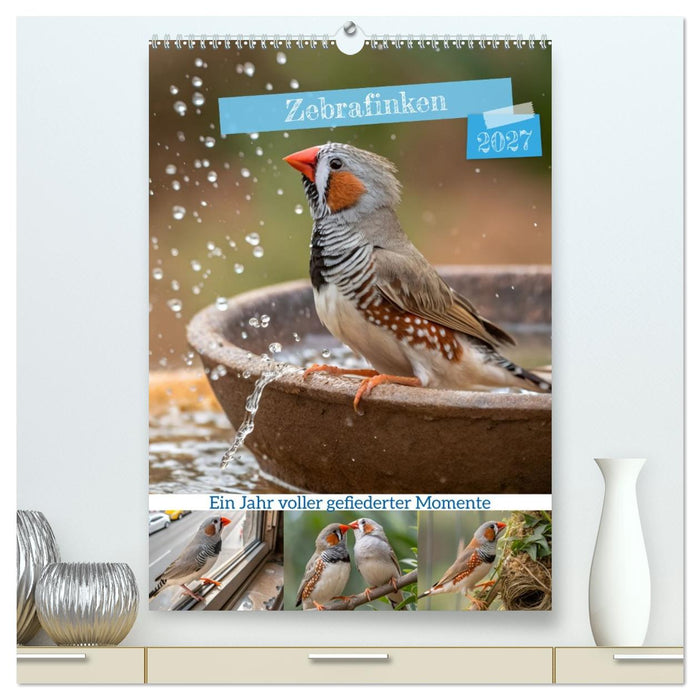 Zebrafinken - Ein Jahr voller gefiederter Momente (CALVENDO Premium Wandkalender 2027)