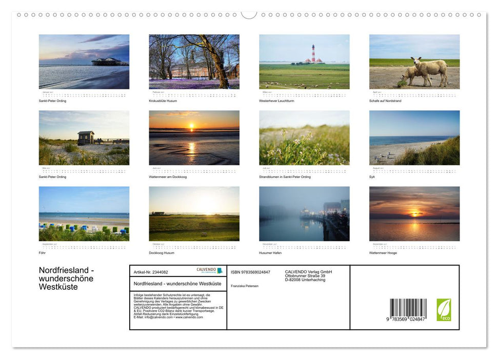 Nordfriesland - wunderschöne Westküste (CALVENDO Premium Wandkalender 2027)