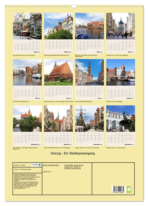 Danzig - Ein Stadtspaziergang (CALVENDO Wandkalender 2027)