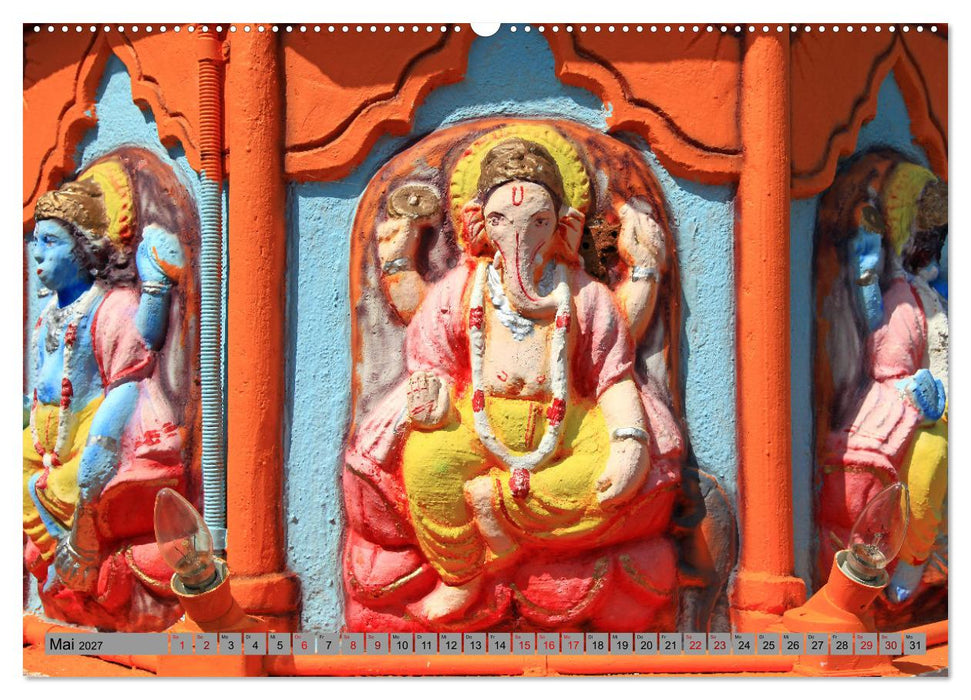 Typisch Indien - Ganesha der Elefantengott (CALVENDO Wandkalender 2027)