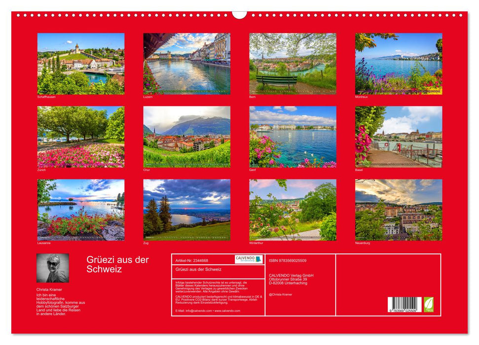 Grüezi aus der Schweiz (CALVENDO Wandkalender 2027)