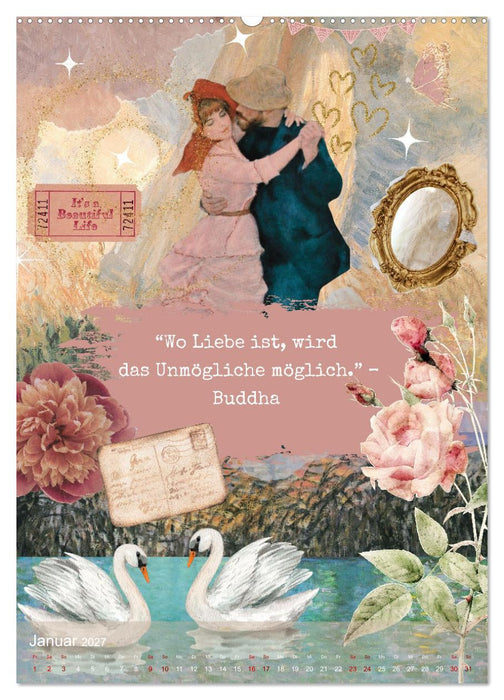 Vintage Vibes – Frauen, Kunst und Worte (CALVENDO Premium Wandkalender 2027)
