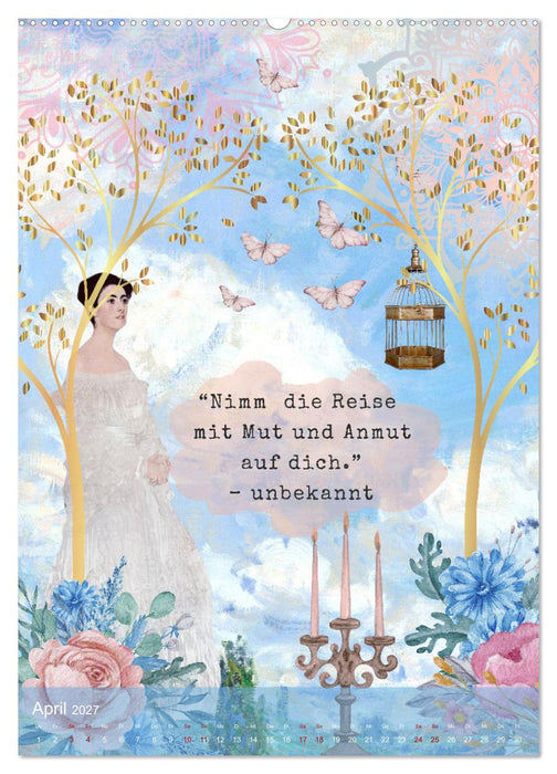 Vintage Vibes – Frauen, Kunst und Worte (CALVENDO Premium Wandkalender 2027)