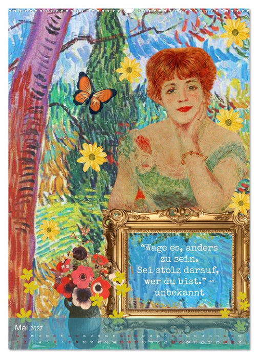 Vintage Vibes – Frauen, Kunst und Worte (CALVENDO Premium Wandkalender 2027)