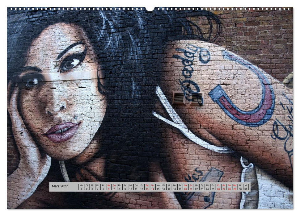 Street Art in London - cool, stylisch und hochprofessionell (CALVENDO Premium Wandkalender 2027)