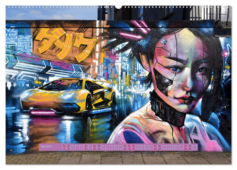Street Art in London - cool, stylisch und hochprofessionell (CALVENDO Premium Wandkalender 2027)