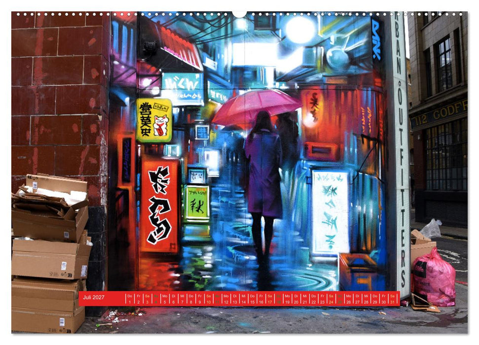Street Art in London - cool, stylisch und hochprofessionell (CALVENDO Premium Wandkalender 2027)