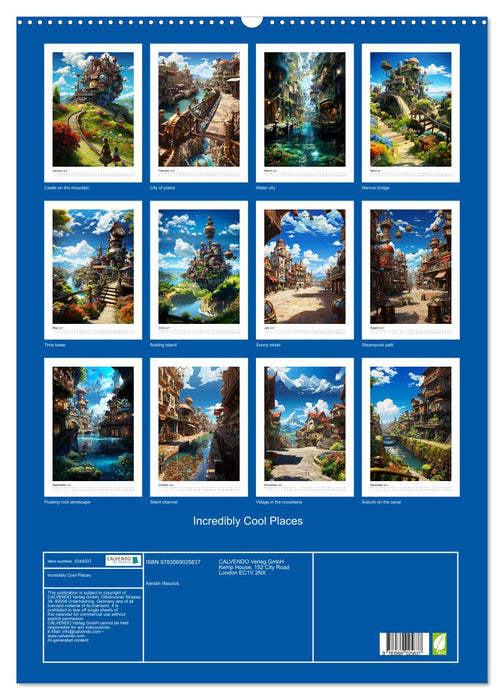 Incredibly Cool Places (CALVENDO Monthly Calendar 2027)