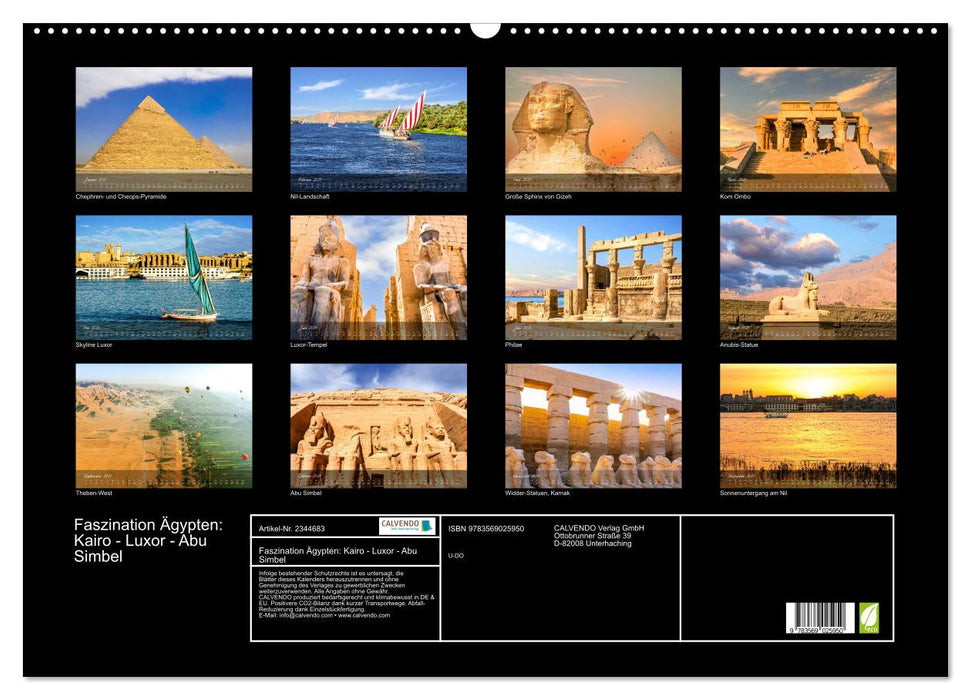 Faszination Ägypten: Kairo - Luxor - Abu Simbel (CALVENDO Wandkalender 2027)
