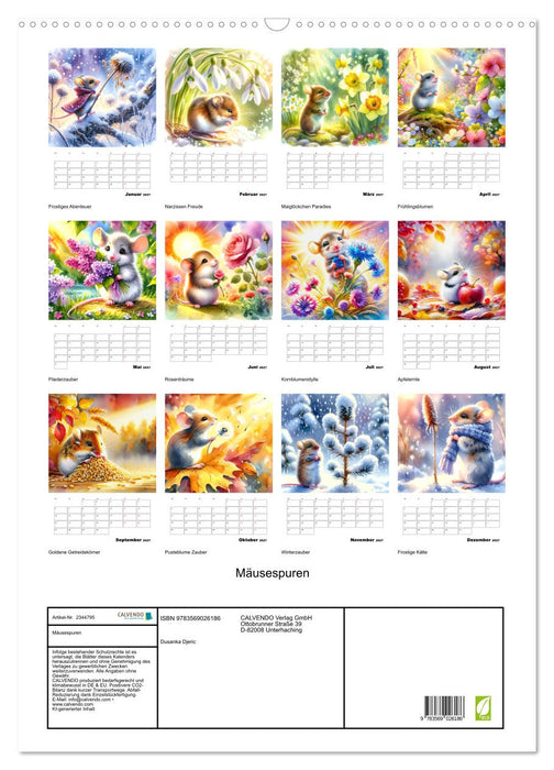 Mäusespuren (CALVENDO Wandkalender 2027)