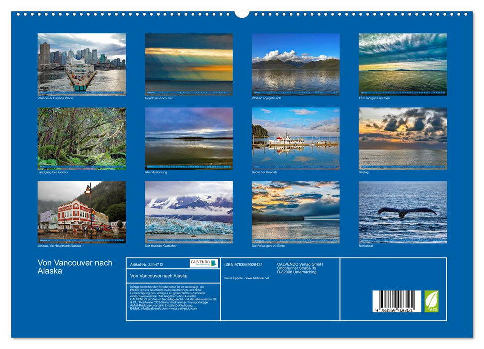 Von Vancouver nach Alaska (CALVENDO Premium Wandkalender 2027)