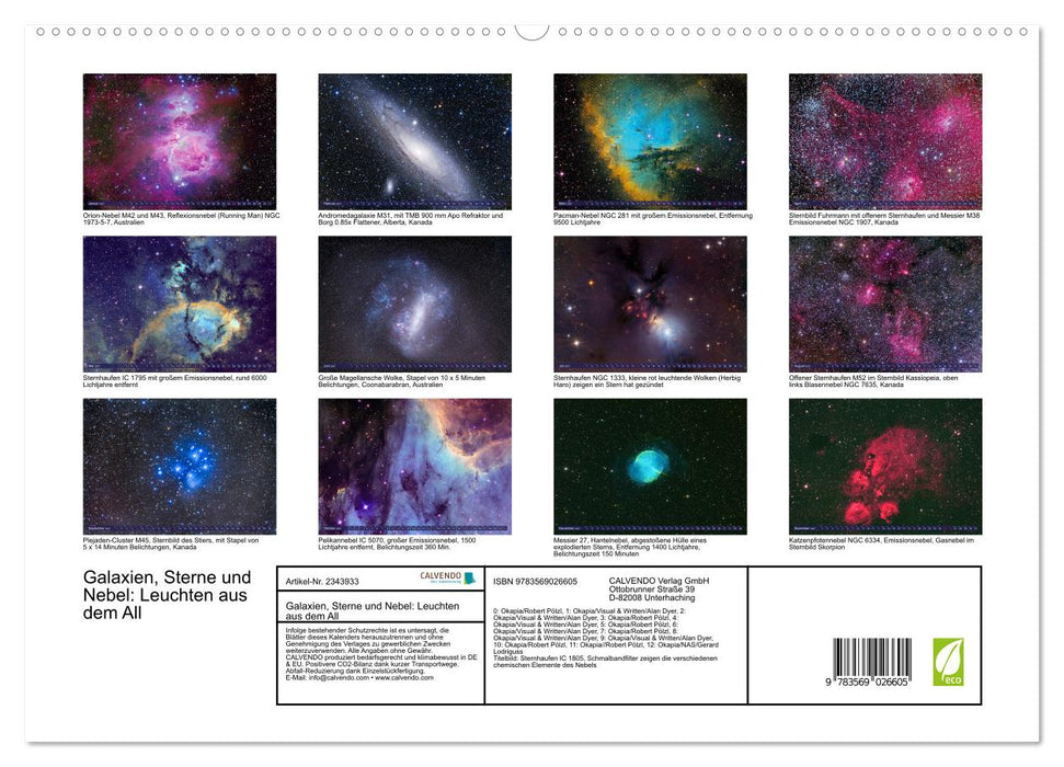Galaxien, Sterne und Nebel: Leuchten aus dem All (CALVENDO Premium Wandkalender 2027)