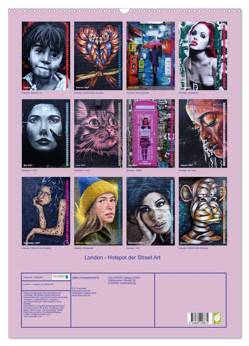 London - Hotspot der Street Art (CALVENDO Wandkalender 2027)