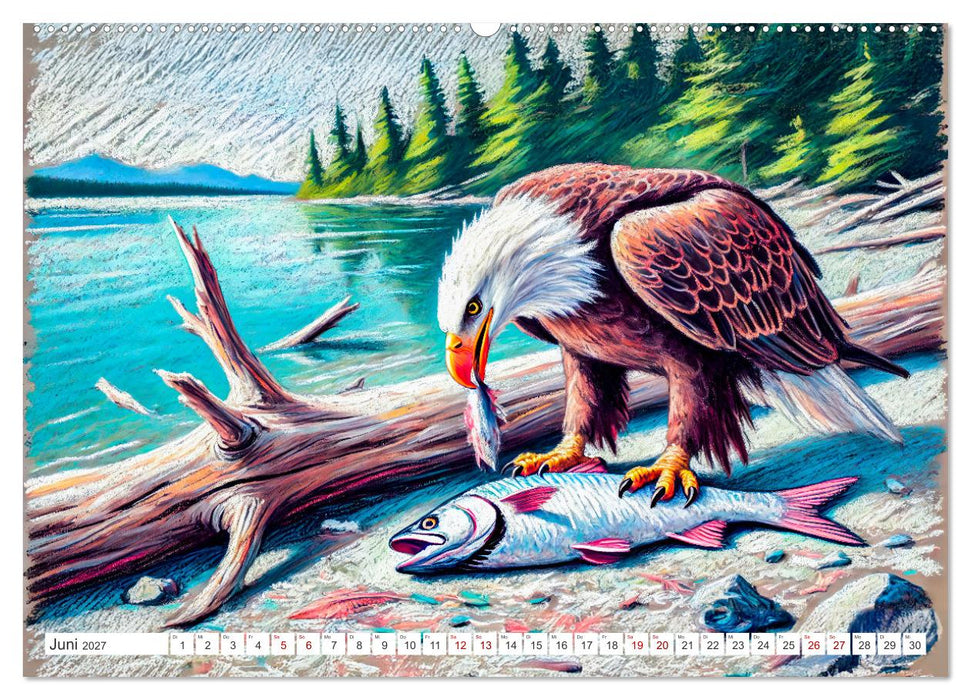 Der Ruf des Adlers - Majestätischer König der Lüfte in Aktion (CALVENDO Premium Wandkalender 2027)