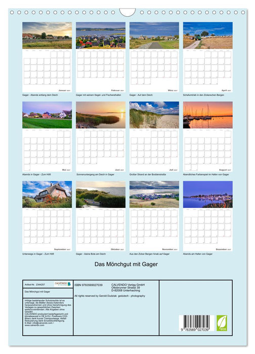 Das Mönchgut mit Gager (CALVENDO Wandkalender 2027)