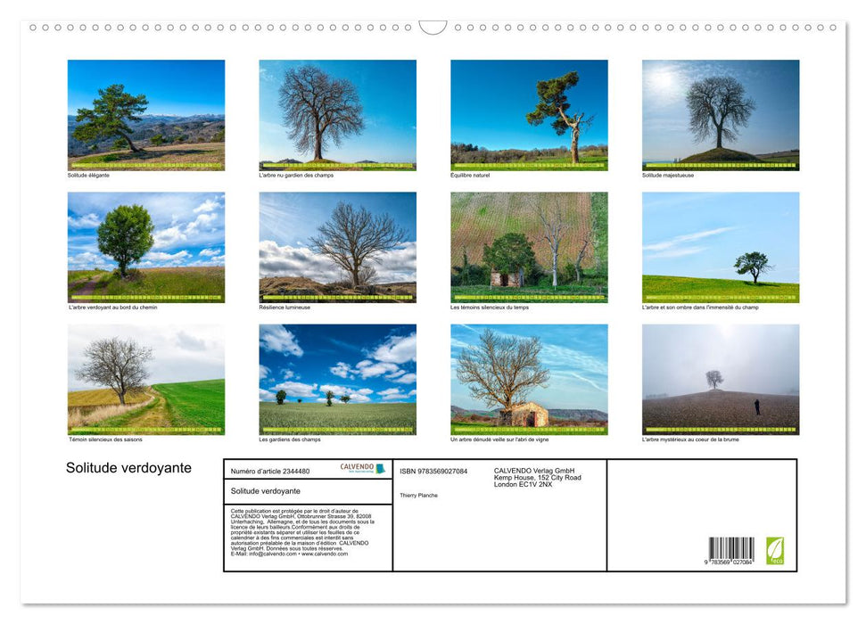 Solitude verdoyante (CALVENDO Calendrier mensuel 2027)