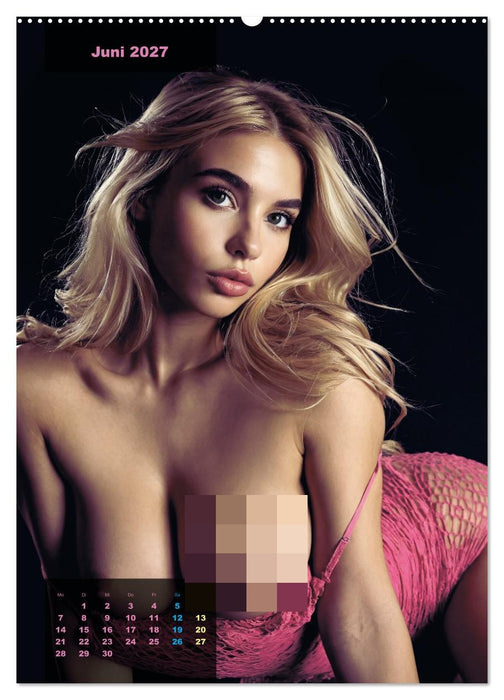 Blonde Girls typisch pink (CALVENDO Premium Wandkalender 2027)