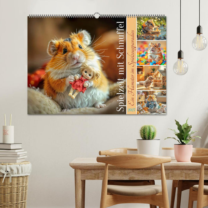 Spielzeit mit Schnuffel - Ein Hamster im Spielzeugparadies (CALVENDO Wandkalender 2027)