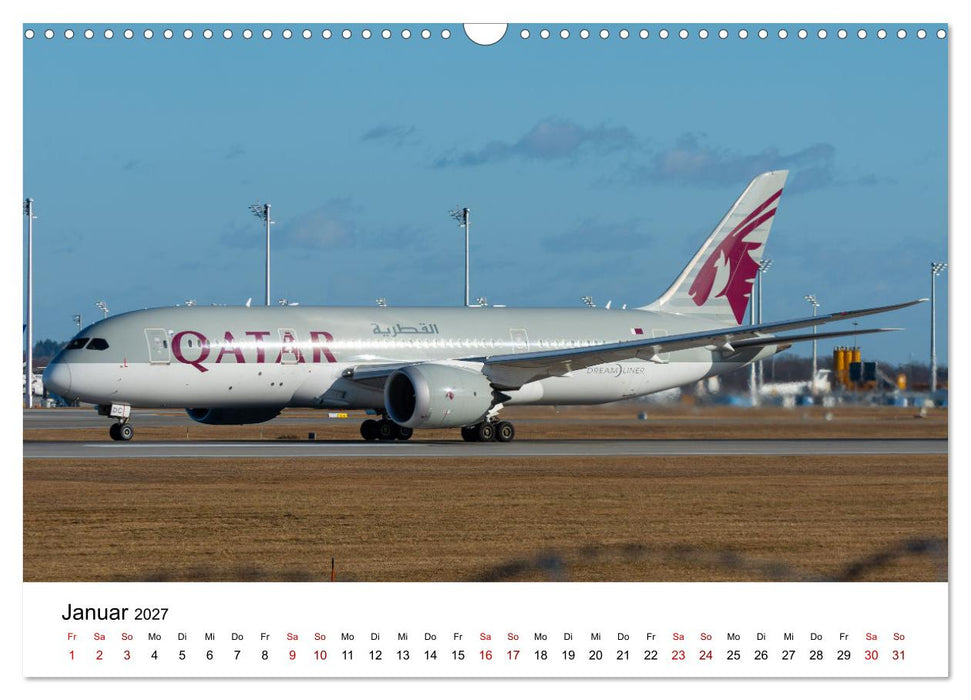 Boeing 787 Kalender (CALVENDO Wandkalender 2027)