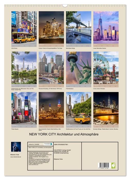 NEW YORK CITY Architektur und Atmosphäre (CALVENDO Wandkalender 2027)