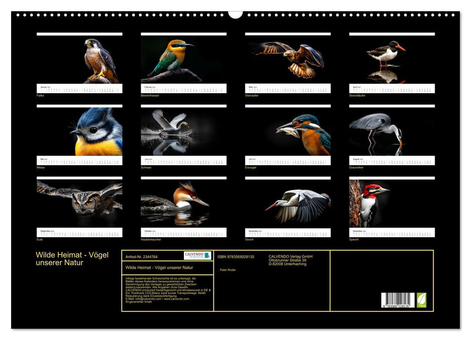 Wilde Heimat - Vögel unserer Natur (CALVENDO Wandkalender 2027)