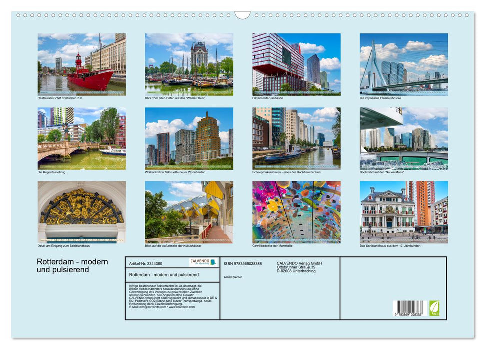 Rotterdam - modern und pulsierend (CALVENDO Wandkalender 2027)