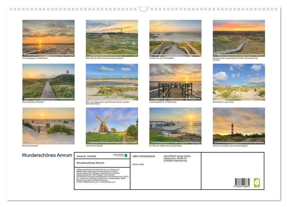 Wunderschönes Amrum (CALVENDO Wandkalender 2027)