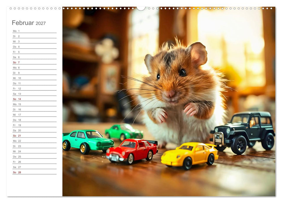Spielzeit mit Schnuffel - Ein Hamster im Spielzeugparadies (CALVENDO Premium Wandkalender 2027)