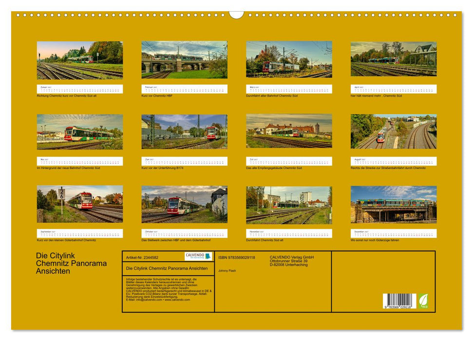 Die Citylink Chemnitz Panorama Ansichten (CALVENDO Wandkalender 2027)