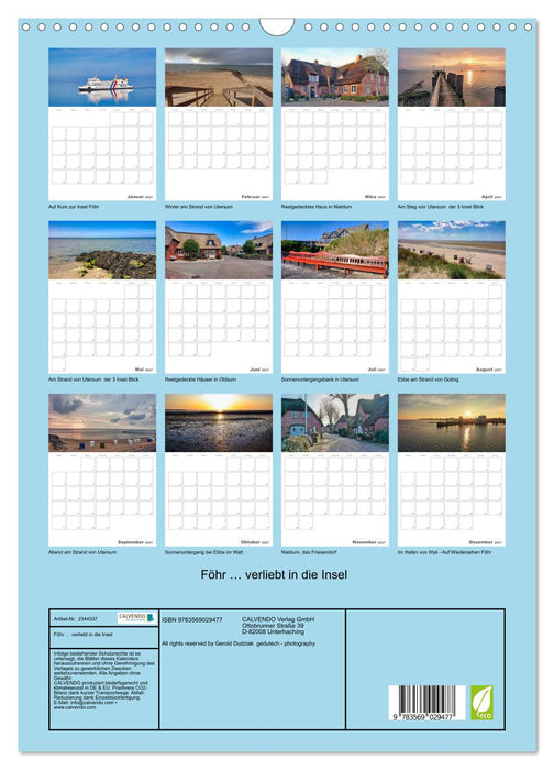 Föhr … verliebt in die Insel (CALVENDO Wandkalender 2027)