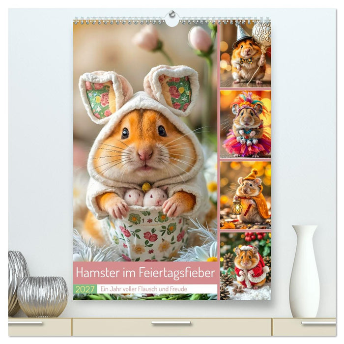 Hamster im Feiertagsfieber - Ein Jahr voller Flausch und Freude (CALVENDO Premium Wandkalender 2027)