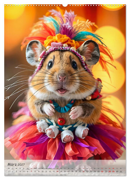 Hamster im Feiertagsfieber - Ein Jahr voller Flausch und Freude (CALVENDO Premium Wandkalender 2027)