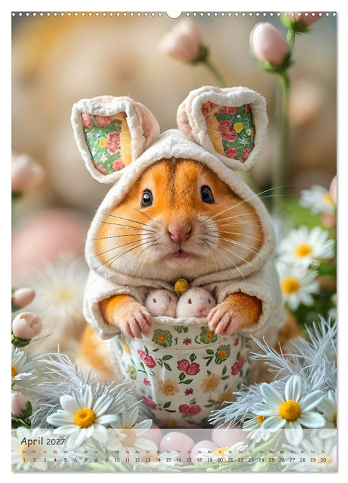 Hamster im Feiertagsfieber - Ein Jahr voller Flausch und Freude (CALVENDO Premium Wandkalender 2027)