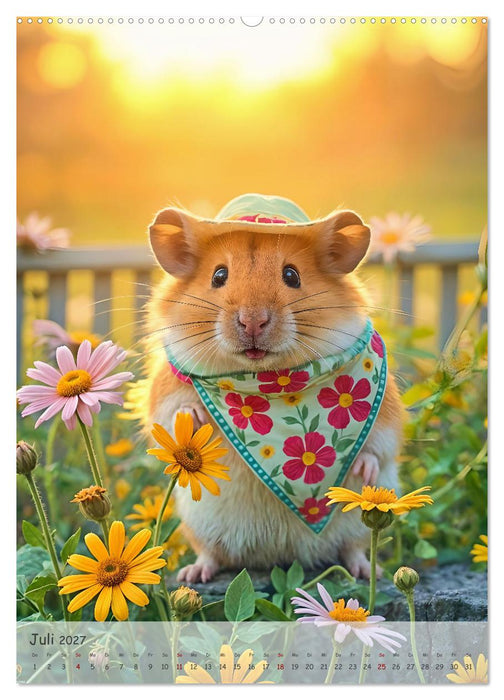 Hamster im Feiertagsfieber - Ein Jahr voller Flausch und Freude (CALVENDO Premium Wandkalender 2027)