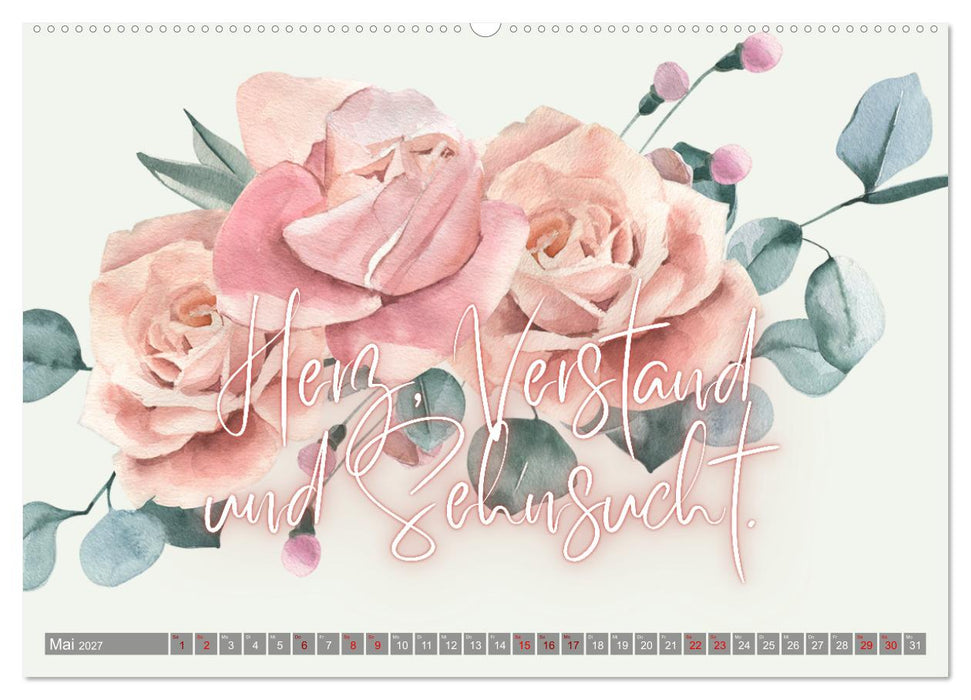 Flower Romance - Romantischer Blütenzauber (CALVENDO Wandkalender 2027)